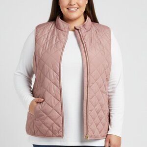 Old Navy Women's 2X Pink Quilted Puffer Vest